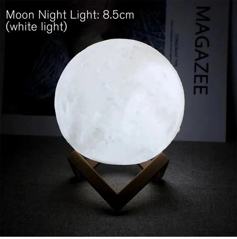 LED Moon lamp With Bright Lights and Multiple colour options 8.5cm 