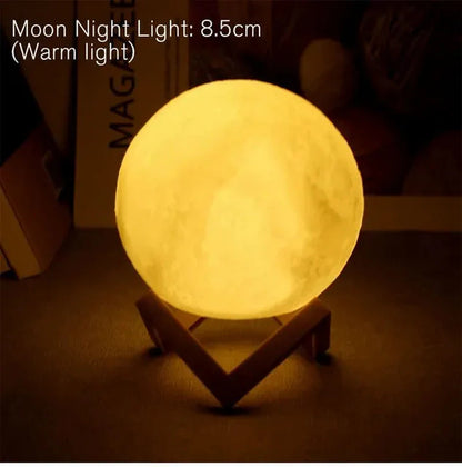 LED Moon lamp With Bright Lights and Multiple colour options 8.5cm 