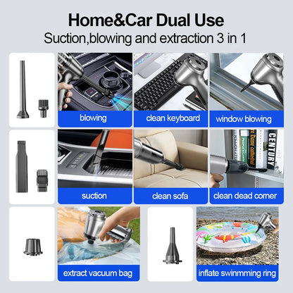 Wireless Handheld Powerful Mini Vacuum - Built for Car & Home