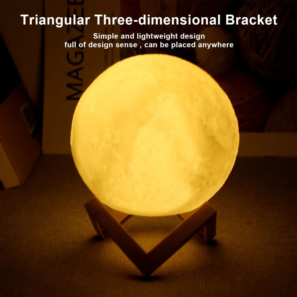 LED Moon lamp With Bright Lights and Multiple colour options 8.5cm 