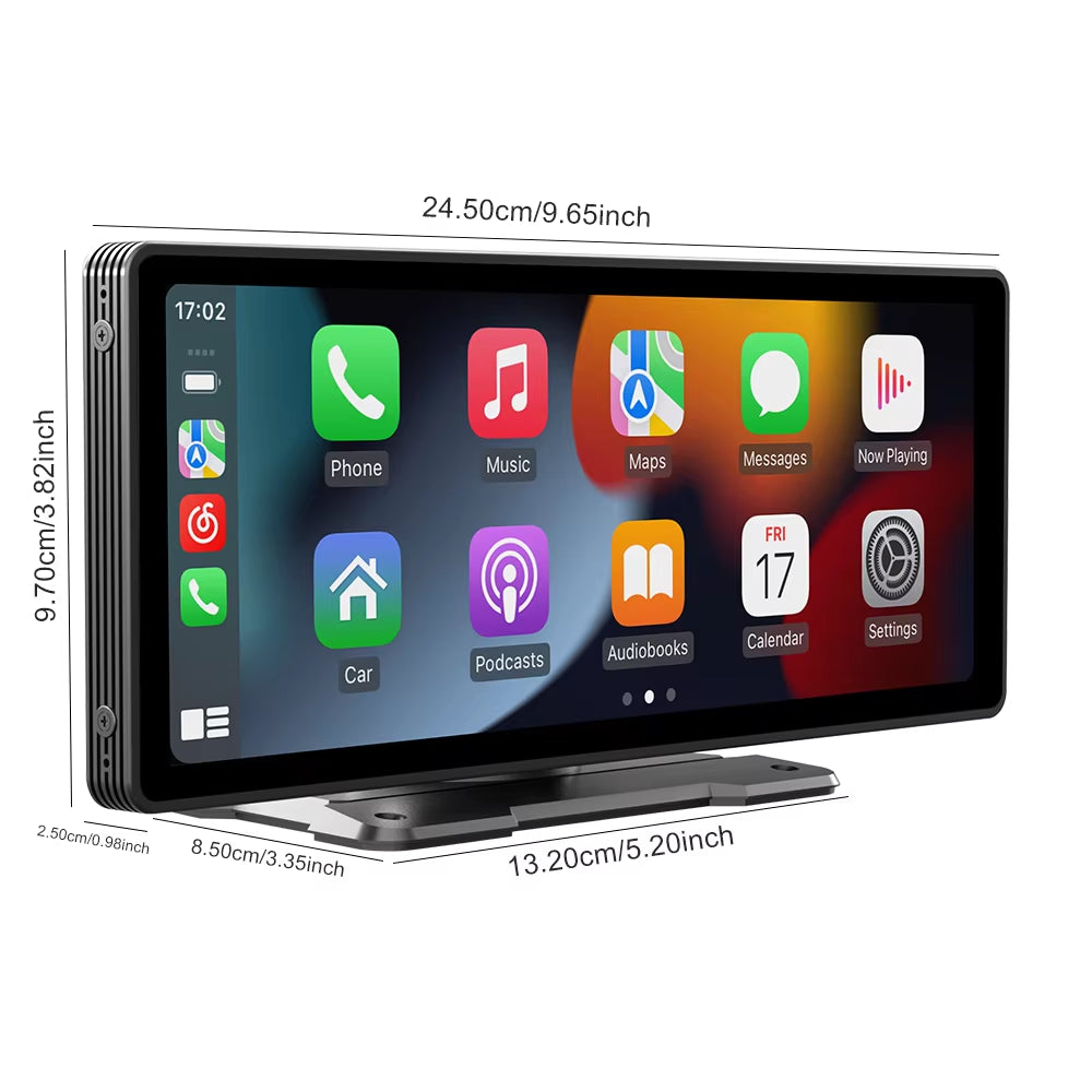 10.26 Inch Portable Carplay Display with Optional Cameras 