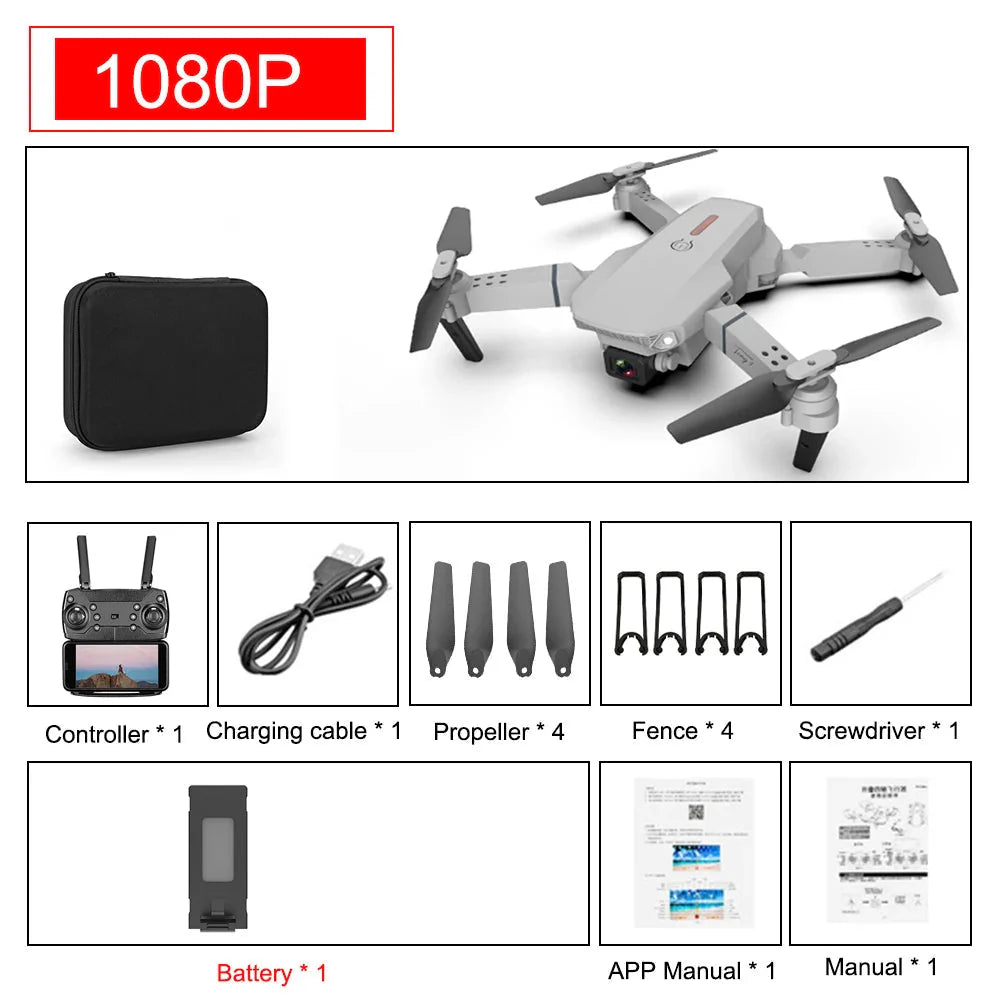 Pro Foldable Quadcopter Drone - Optional Camera + Bag 